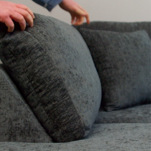 Monaco Chenille Fabric 4 Seater Corner Sofa - Full Back