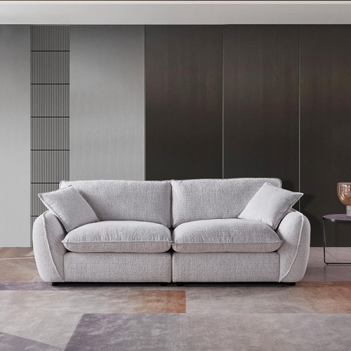 Berti 3 Seater Fabric Sofa Beige or Grey