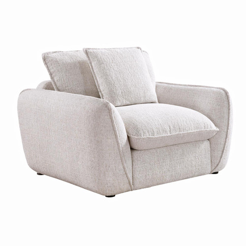 Berti Fabric Armchair Beige or Grey