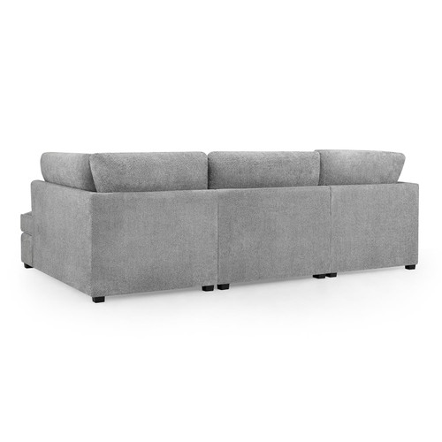 California Boucle Beige or Grey U shaped 6 Seater Sofa