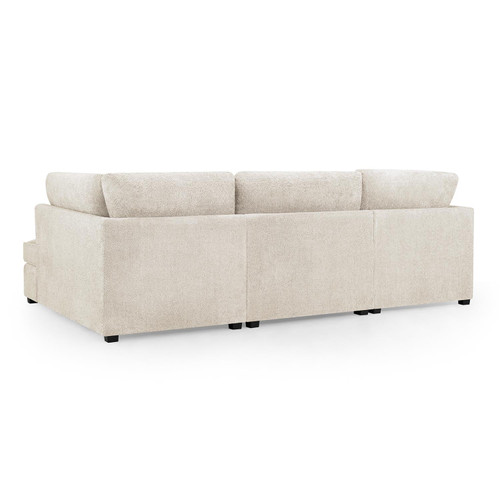 California Boucle Beige or Grey U shaped 6 Seater Sofa