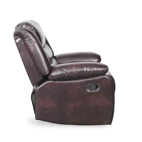 Cortland Leather Look Manual Reclining Armchair