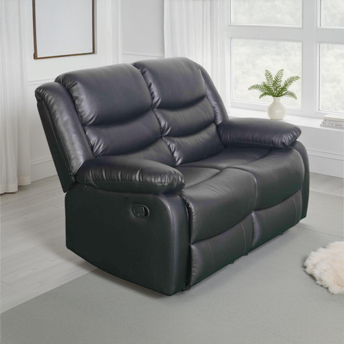 Cortland Leather Look Manual Reclining 2 Seater Sofa