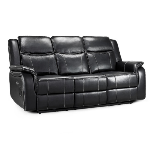 Orlando Leather Look Electric Reclining 3 Piece Sofa Suite 3 + 1 + 1