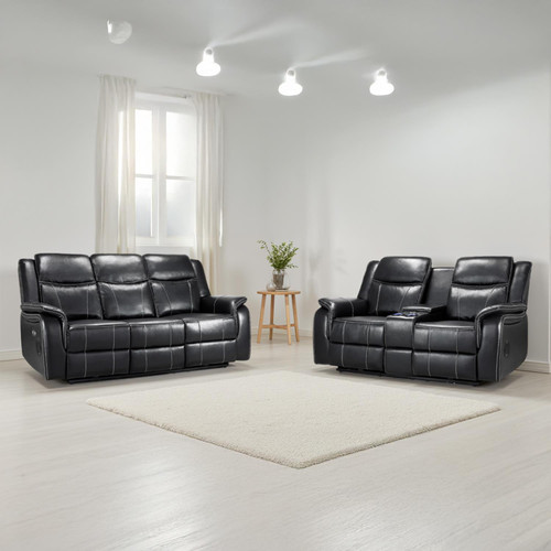 Orlando Leather Look Electric Reclining 3 + 2 Sofa Suite