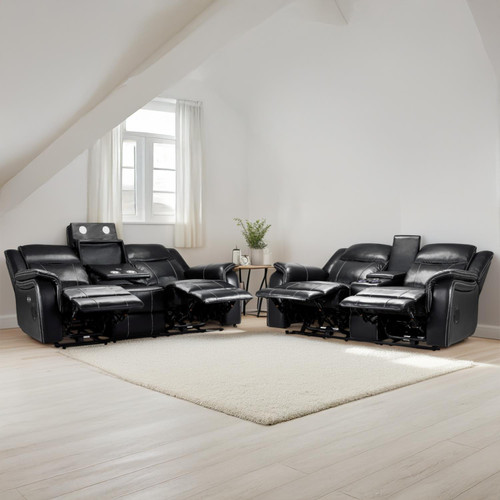 Orlando Leather Look Electric Reclining 3 + 2 Sofa Suite