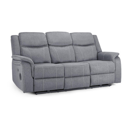 Orlando Grey Fabric 3 + 2 Electric Reclining Sofa Suite