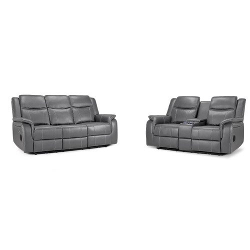 Orlando Leather Look Electric Reclining 3 Piece Sofa Suite 3 + 2 + 1