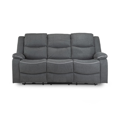 Harlow Graphite Grey Fabric 3 Piece Electric Reclining Suite 3 + 1 + 1