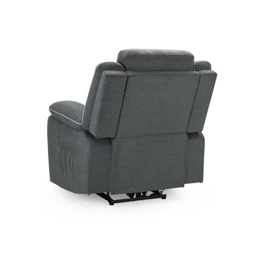 Harlow Graphite Grey Fabric 3 Piece Electric Reclining Suite 3 + 1 + 1