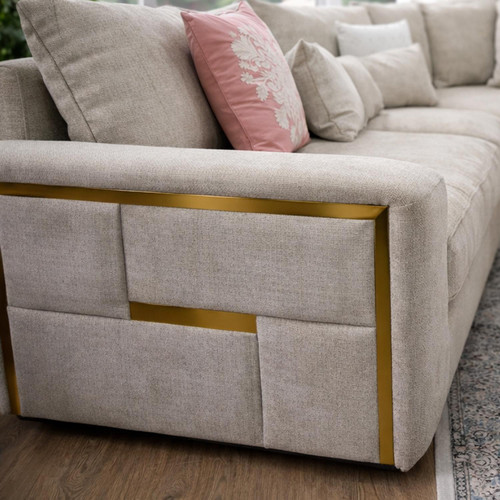 Juno Modern Fabric 5 Seater L Shaped Corner sofa