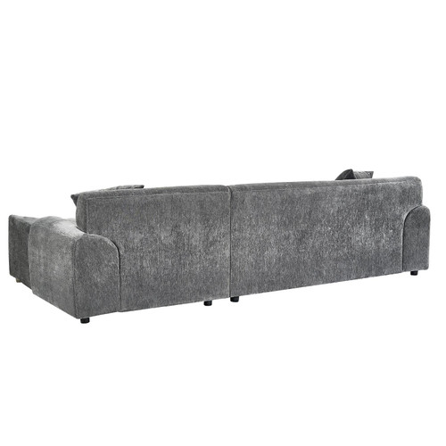 Monza L Shaped Chenille Fabric Right Hand Facing 4 Seater Corner Sofa