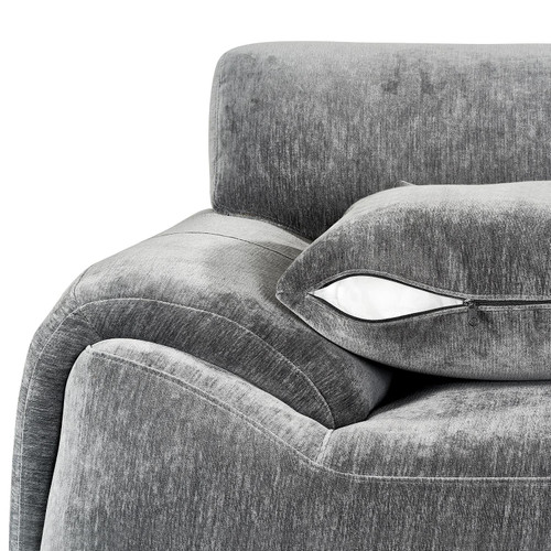 Monza L Shaped Chenille Fabric Right Hand Facing 4 Seater Corner Sofa