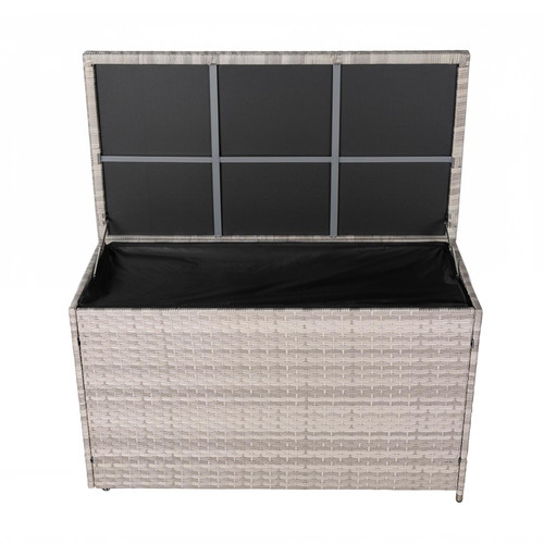 Outdoor Rattan Garden Cushion Storage Box with Lid