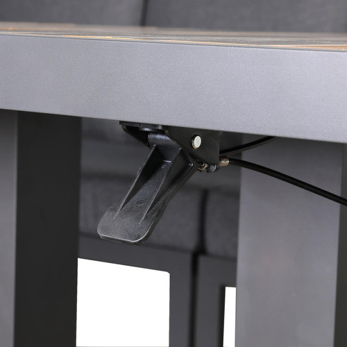 Outdoor Aluminium Corner Sofa Set with Rising Dining Table Right Hand Facing