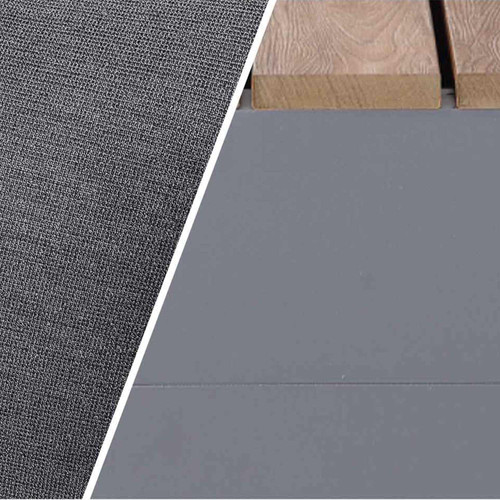 Outdoor Aluminium Corner Sofa Set with Fire Pit Table Right Hand Facing