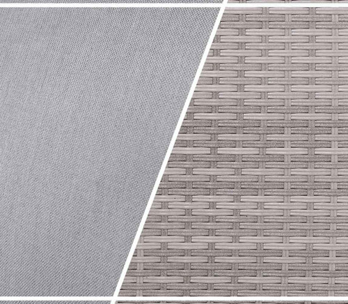 Outdoor Rattan Corner Sofa Set with Fire Pit Rising Table