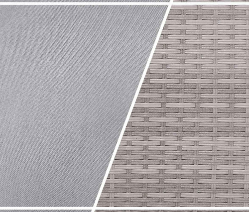 Outdoor Rattan Round Corner Sofa Set with Rising Table