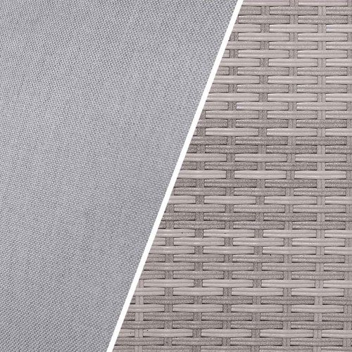 Outdoor L-Shaped Patio Sofa Set with Cushions & Table