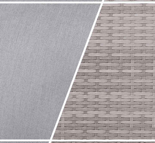 Outdoor Rattan Corner Sofa Set with Rising Table & Cushions