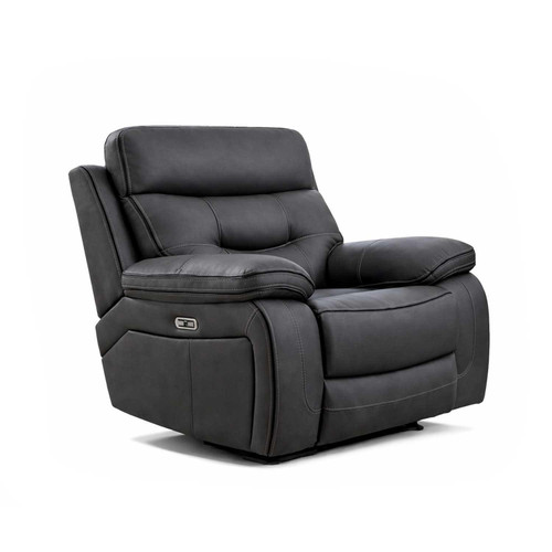 Renzo Grey Recliner Sofa Suite 3+2+1 Electric with USB Ports