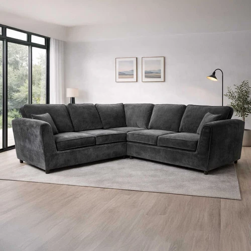Ascott Large Corner Sofa 5 Seater Chenille Fabric Sofa