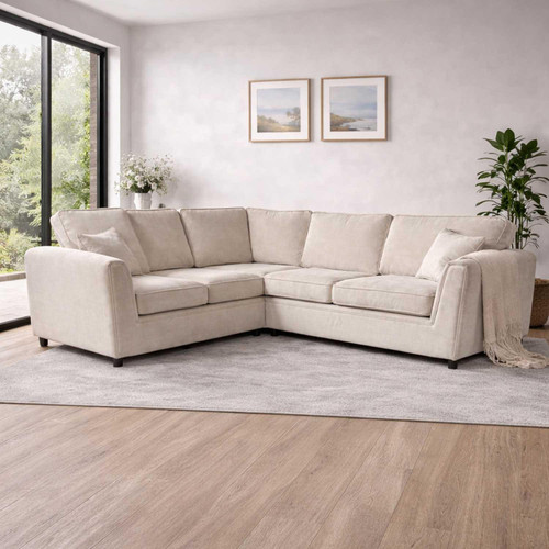 Ascott Large Corner Sofa 5 Seater Chenille Fabric Sofa