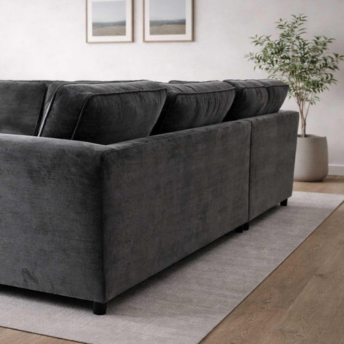 Ascott Large Corner Sofa 5 Seater Chenille Fabric Sofa