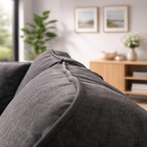 Ascott Sofa Set 3 + 2 Seater Chenille Fabric Beige or Charcoal