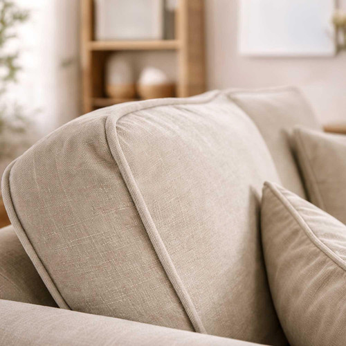 Ascott Sofa Set 3 + 2 Seater Chenille Fabric Beige or Charcoal