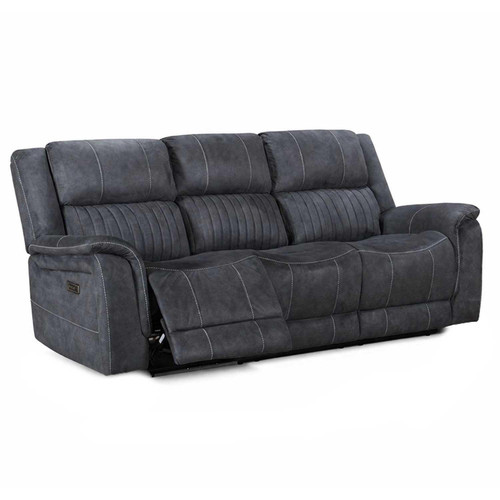 Cassandra Grey Fabric Electric 3 Piece Sofa Suite 3 + 1 + 1