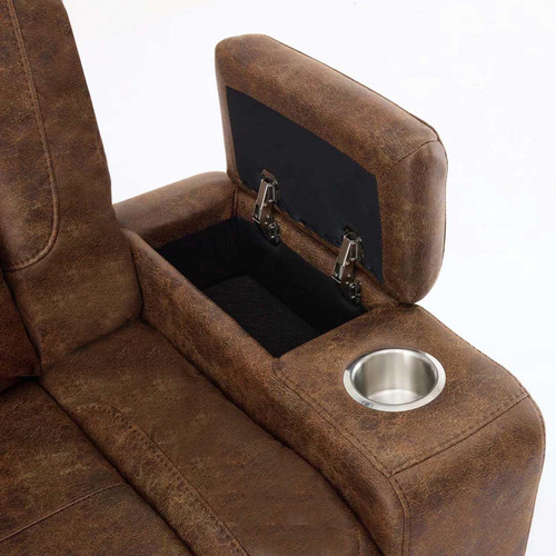 Juniper Electric Reclining Armchair With USB Cup Holders Brown or Grey