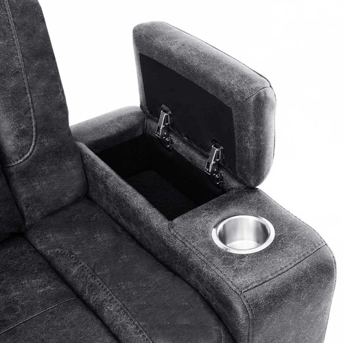 Juniper Electric Recliner 2+1+1 Sofa Set USB Cup Holders Brown or Grey