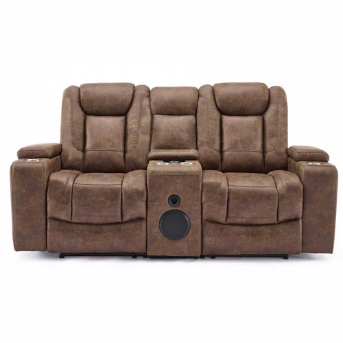 Juniper Electric Recliner 2+1+1 Sofa Set USB Cup Holders Brown or Grey