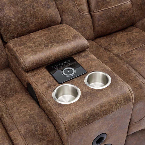 Juniper Electric Recliner 3 + 2 Sofa Suite USB Cup Holders Brown or Grey