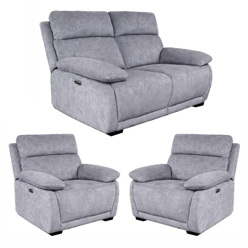 Piccadilly Electric Recliner Sofa Fabric USB 2 + 1 + 1