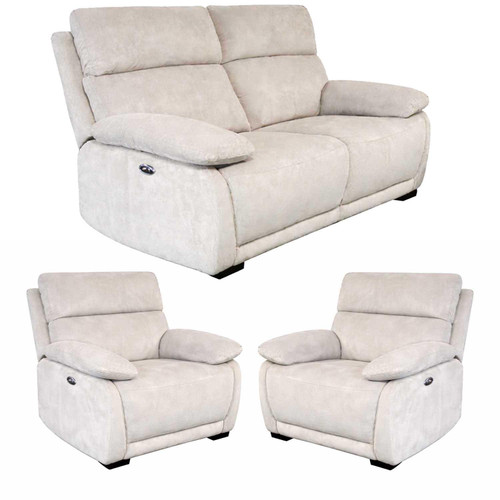 Piccadilly Electric Recliner Sofa Fabric USB 2 + 1 + 1