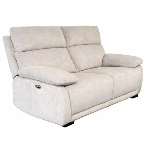 Piccadilly Electric Recliner Sofa 2 Seater Beige or Grey Fabric