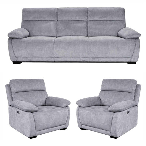 Piccadilly Electric Recliner Sofa Fabric USB 3 + 1 + 1