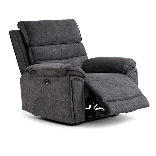 Sicily Grey Chenille Fabric Electric Recliners 3 + 2 + 1