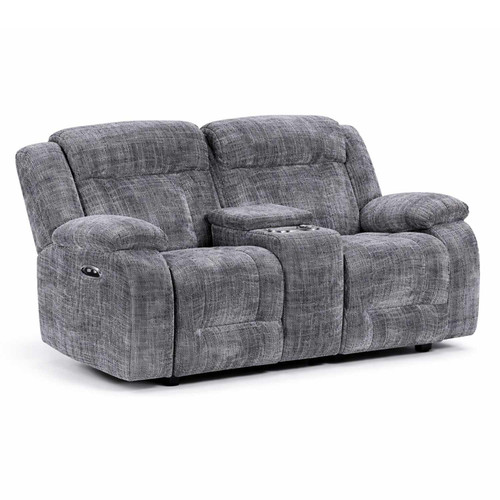Unico Grey Fabric Electric Reclining 3 + 2 Sofa Suite