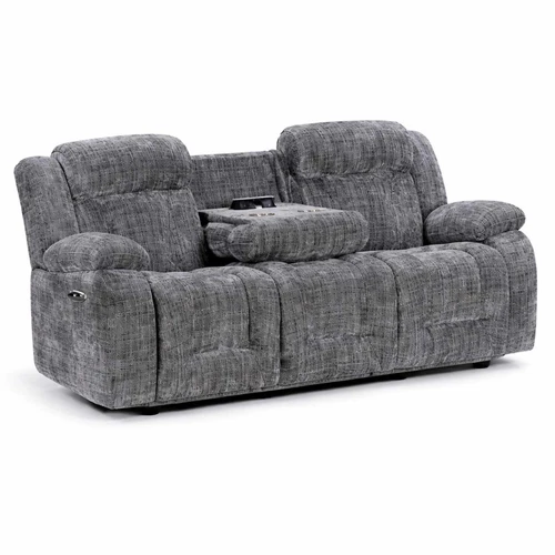 Unico Grey Fabric Electric Reclining 3 + 2 Sofa Suite