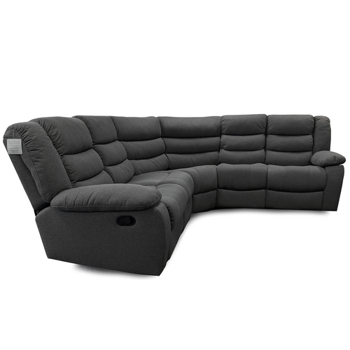 Manhattan Reclining 5 Seater Corner Sofa Charcoal