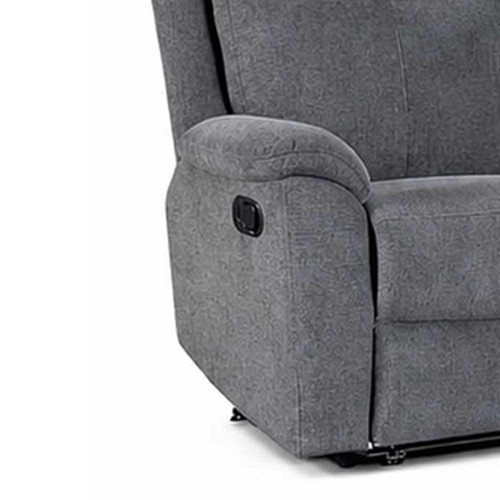 Vancouver Grey Fabric 3 + 2 Sofa Suite Manual Recliner