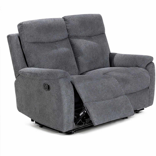 Vancouver Grey Fabric 3 + 2 Sofa Suite Manual Recliner