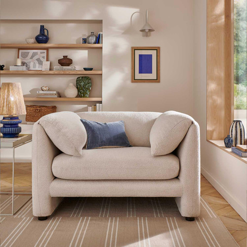 Chester Cream Boucle Fabric 2 + 1 + 1 - 3 Piece Sofa Suite