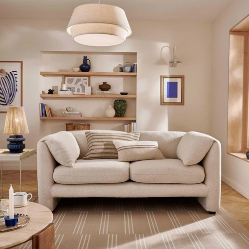 Chester Cream Boucle Fabric 3 + 2 Sofa Suite