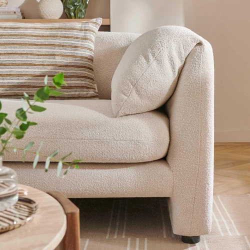 Chester Cream Boucle Fabric 3 + 2 Sofa Suite