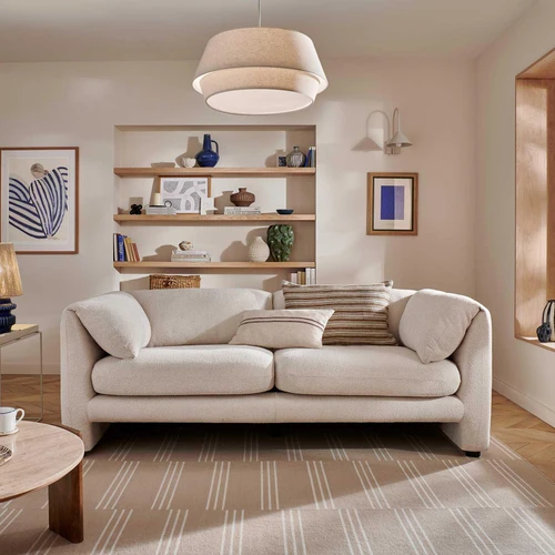 Chester Cream Boucle Fabric 3 + 2 Sofa Suite