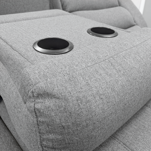 Manhattan Grey Fabric Reclining 3 Seater sofa